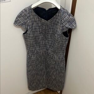 J Crew Elegant Tweed Cap Sleeve Dress